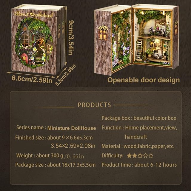 Foto 4 de 7 de TOPBSFARNY Kit de casa de muñecas en miniatura de madera