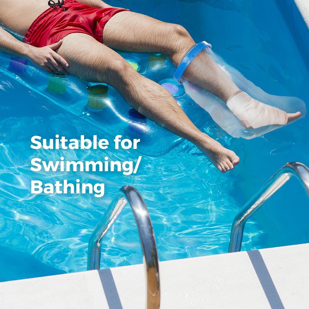 Adult Leg Cast Cover with Waterproof Seal Protection. Keep Casts