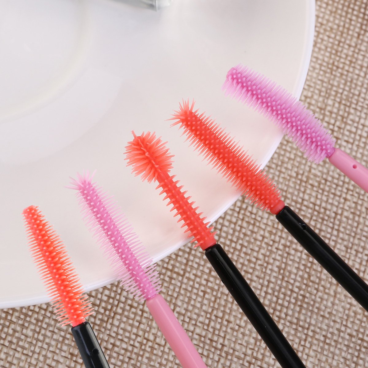 NUOLUX Mascara Brush,50pcs Disposable Silicone Mascara Wands Brush Set : Beauty & Personal Care