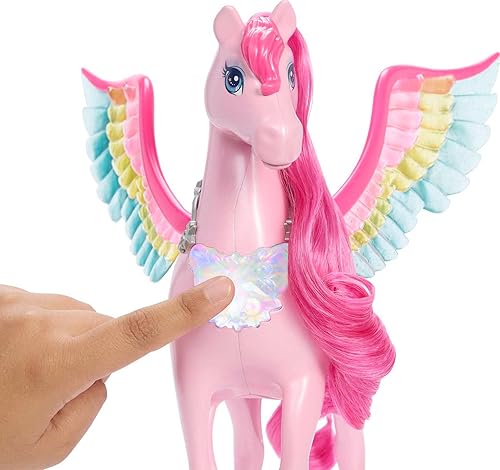 Miniatura 5 de Mattel - Barbie Fairytale Barbie A Touch of Magic Pink Pegasus with Puppy