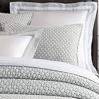 Vista 11 de Pine Cone Hill Lodi Alabaster Matelasse funda de almohada, tamaño estándar, patrón sólido color marfil