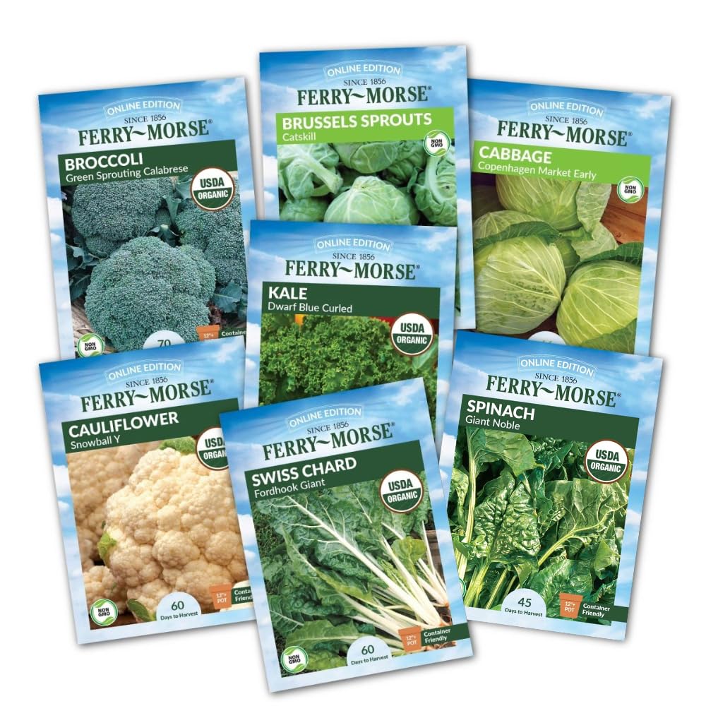 Ferry Morse Vegetable Seed Variety Pack - Cold Hardy, High Germination Rate, GMO Free - 7 Pack