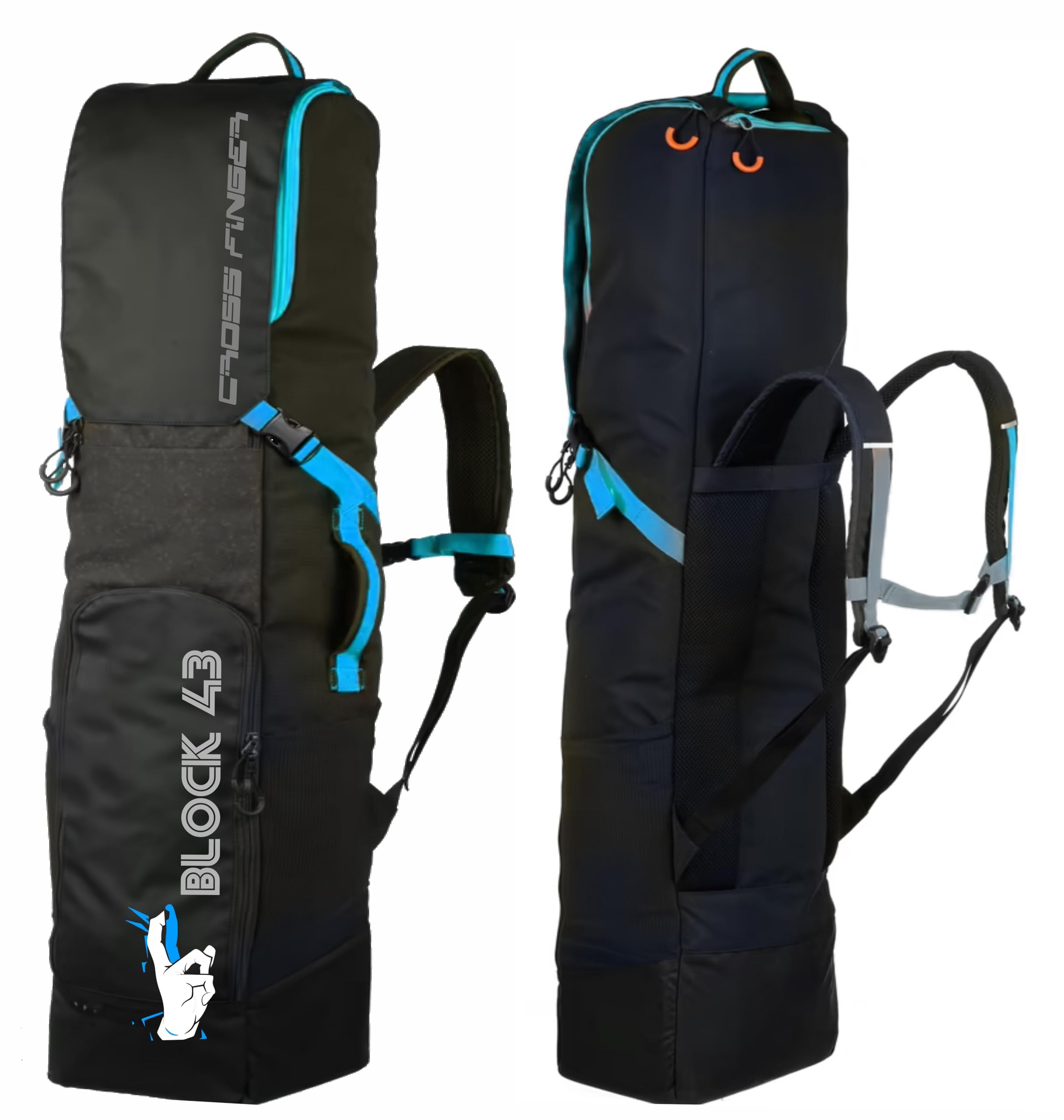 jaspo Nylon, Polyester Anime Padded Cricket Kit Bag For Plastic Cricket Set And Individual Wooden Cricket Set With Multiple Utility Pockets, Carrying Options (Carry Bag ONLY), black