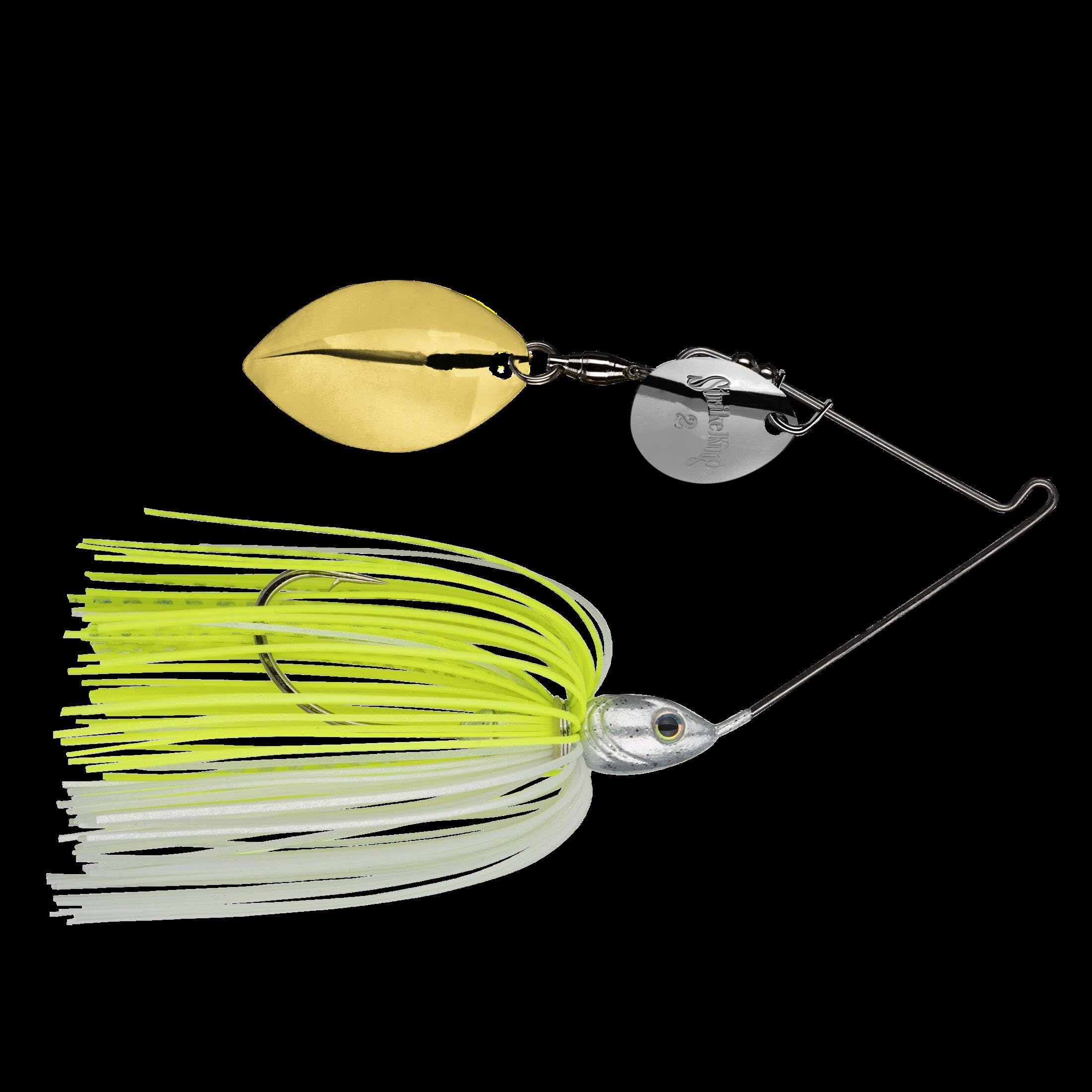 Strike King Tour Grade Spinnerbait Fishing Lure, 5/16-Ounce, 4/0 Single Gamakatsu Hook, Weight Forward Head Design, Silver and Gold Colorado/Turtleback Leaf Blades
