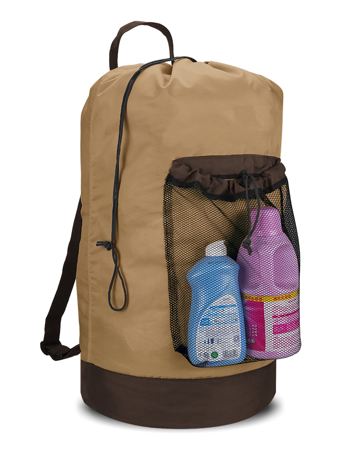 Dalykate, Laundry Backpack with Shoulder Strap and Mesh Bag, Durable Nylon Laundry Bin with Drawstring Closure, Ideal for College, Travel, Laundromat and Home