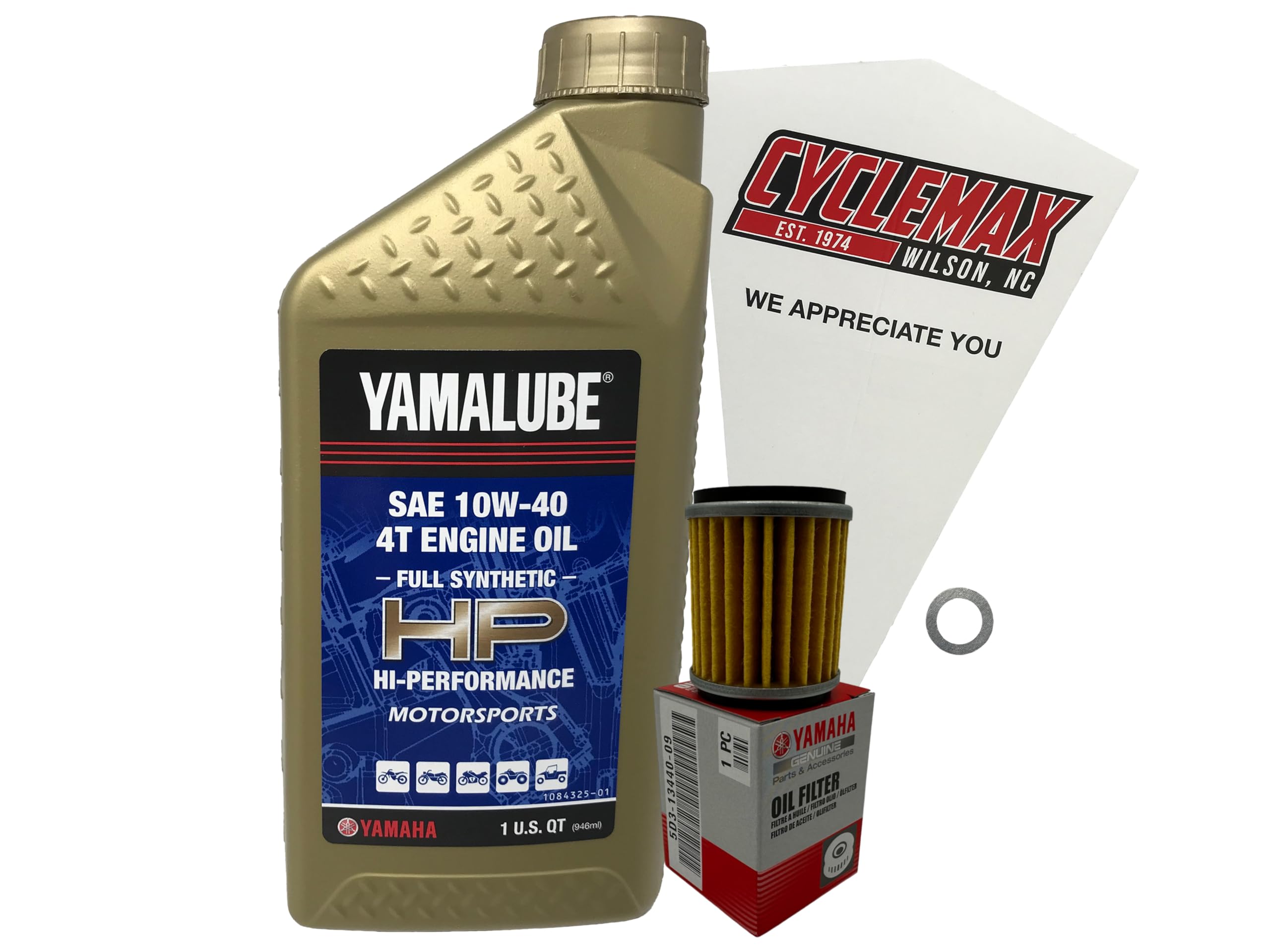 Cyclemax Full Synthetic Oil Change Kit compatible with 2022-2025 Yamaha YZ250F