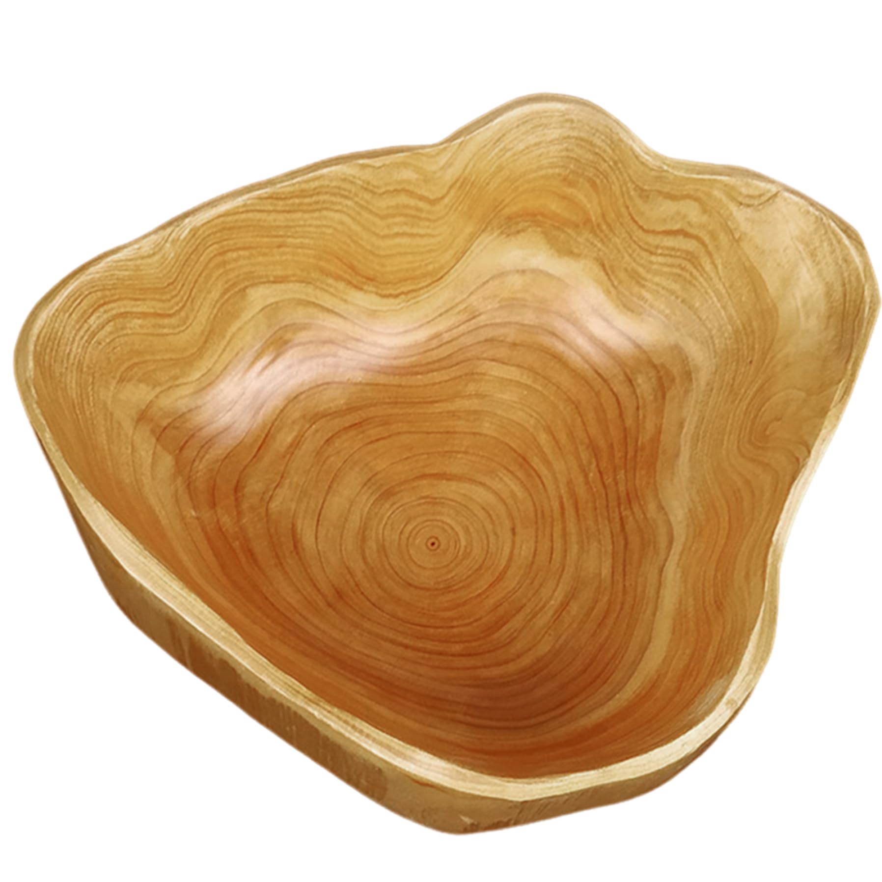 CAKEEYUM Wood Bowl Irregular Shaped Root Carved Wooden Bowls for Food 5.9-7.5 Inch Funny Wood Fruit Bowl for Home Kitchen Table Centerpiece Office Party Decoration, Wooden Bowls for Food