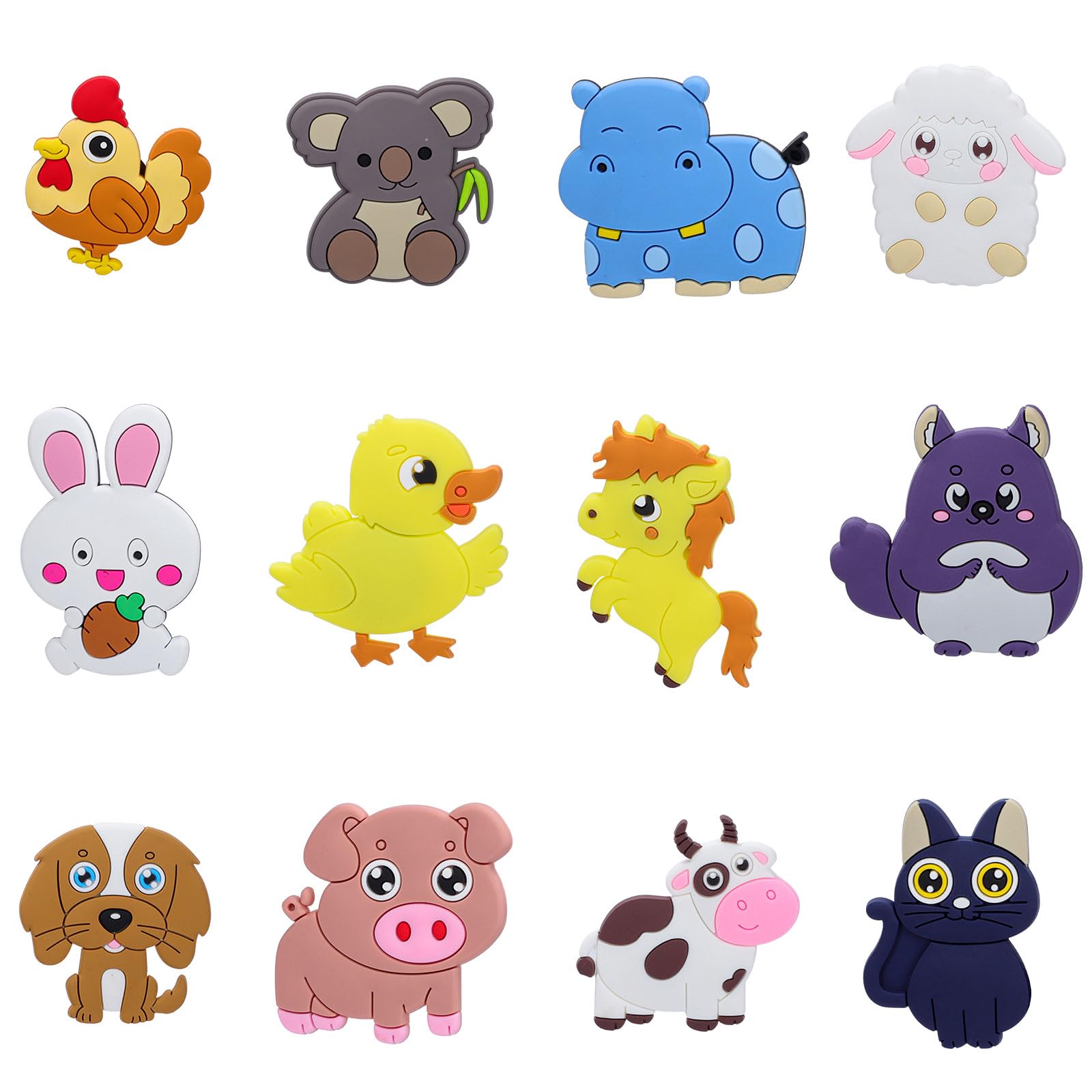 Fridge Magnets for Kids Wild Animal,Cute Vivid Animals Refrigerator Magnets for Kids Soft Back Magnetic Animals for Fridge,Toddler Magnets for Refrigerator (12PCS