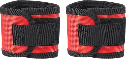 PATIKIL Pulsera magnética de 3 filas, 2 unidades de muñequera magnética, soporte para cinturón de herramientas para sujetar tornillos, clavos,