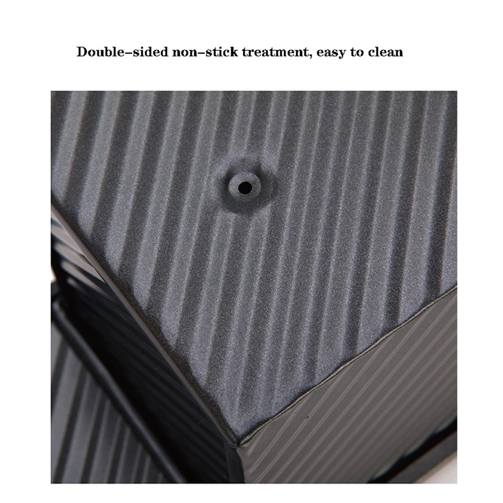 Pull Man Molde for Pan con Tapa, Antiadherente, Caja for Tostadas de Pan de Acero al Carbono con Tapa, Corrugado, Capacidad de Masa de 1 Libra, for Hornear Pan