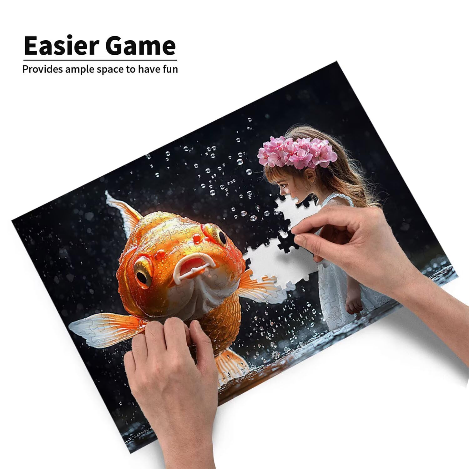 Puzzle 6000 sztuk Puzzle dla dorosłych 179x105 cm Gra edukacyjna Prezenty dla dorosłych i dzieci od 14 lat, kreatywny prezent dla relaksu - (dziewczyna złota ryba) t-420