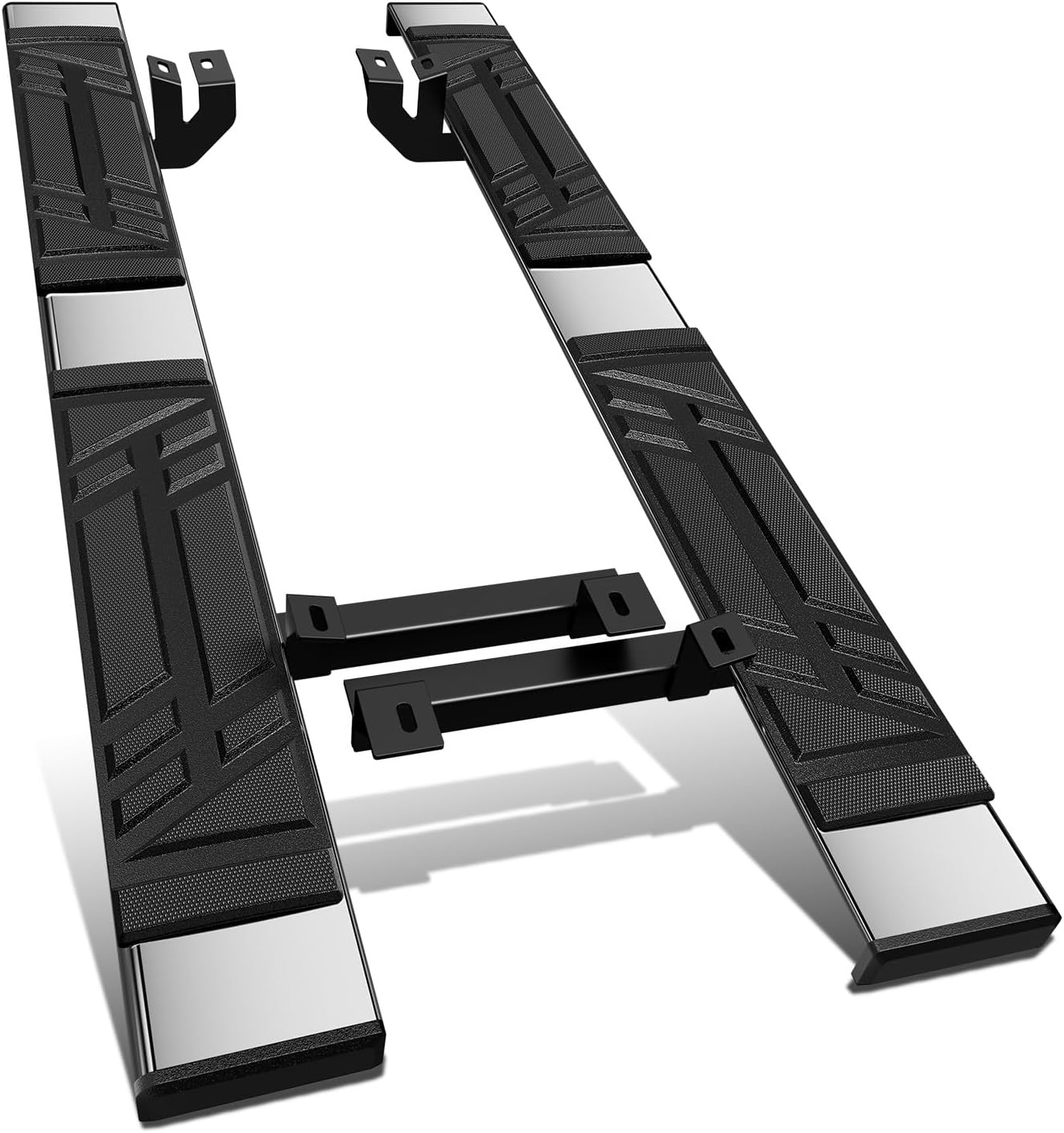 DNA Motoring 6.5" Flat Running Boards Side Step Nerf Rails Bars Compatible with 2023-2025 Lexus RX350 / RX350h / RX500h, 2024-2025 RX450h+, STEPB-U-RX23-T1