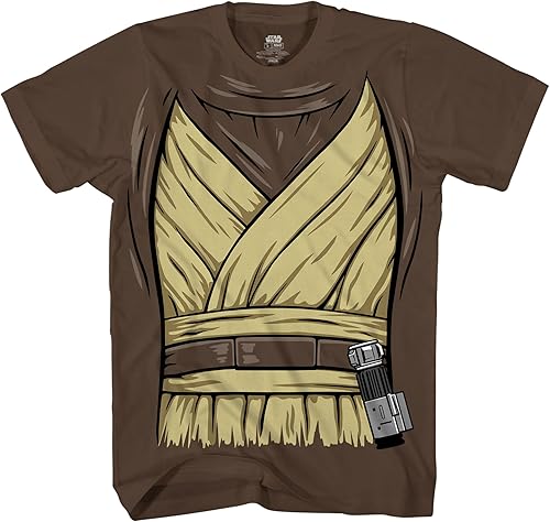 OBI-Wan Ben Kenobi - Disfraz de Halloween de Luke Skywalker Jedi Yoda para adultos camiseta gráfica para hombre Marrón