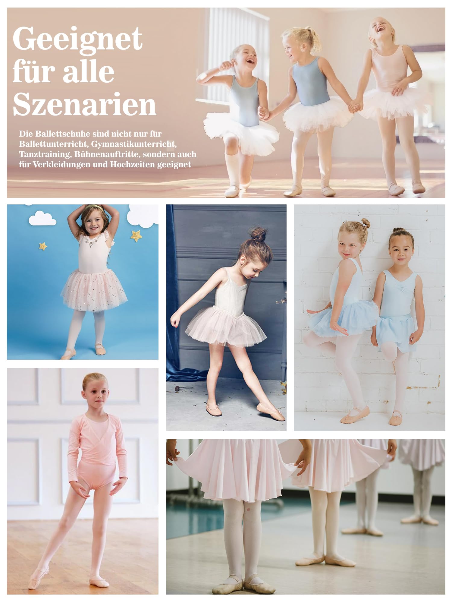 Zapatillas de ballet para niña, de piel, forro de algodón grueso, suela de piel completa, zapatos de danza, correas precosidas, zapatillas de ballet — view 7