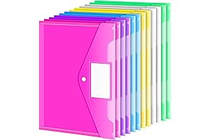 Sooez Plastic Envelopes, A4 Letter Size File Folders