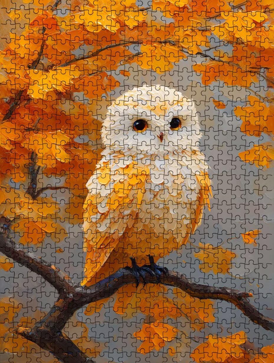 Puzzle de 2000 para Adultos, BúHo De Hoja De Arce, Clásicos YHPGL7-254