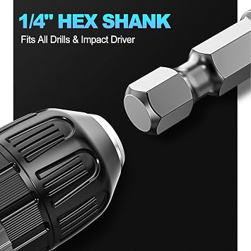 11PCS 5/16 Nut Driver Set for Impact Drill - Ultra Magnetic, Standard British Impact Driver Bits, 2.5 Inches (65mm), Different From 8mm