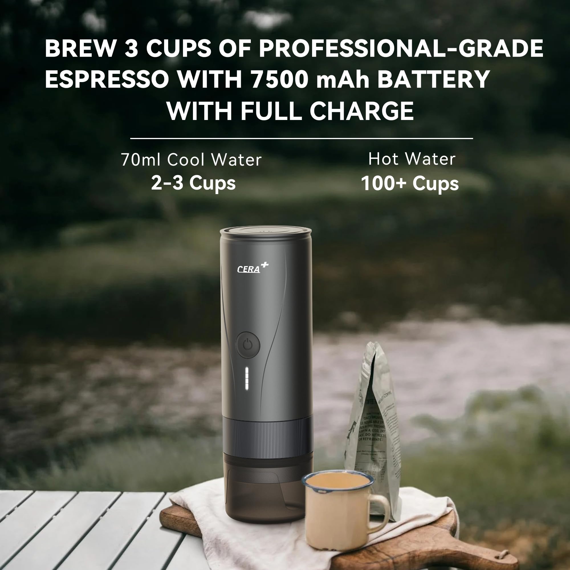 Amazon | CERA+ ポータブルエスプレッソマシーン PRO セルフヒート