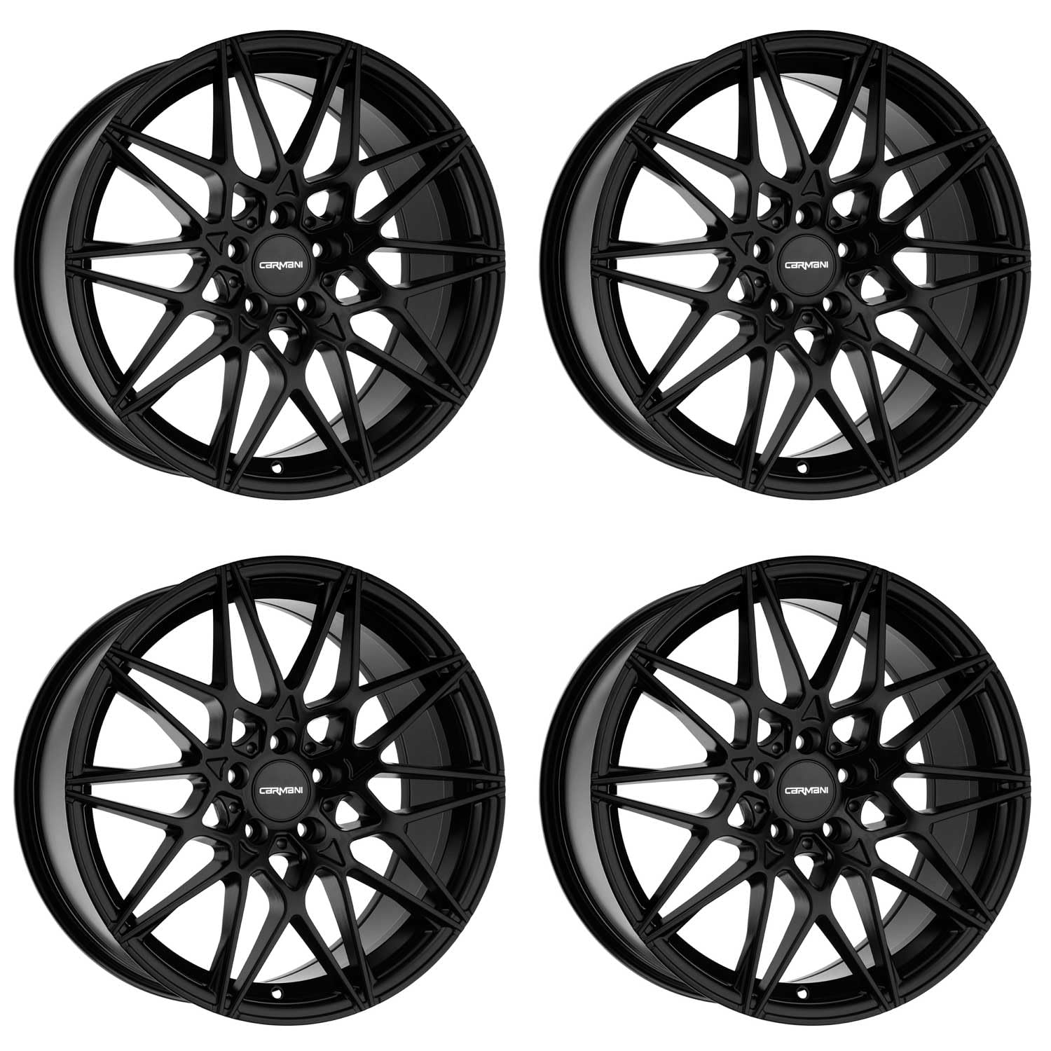 4x Carmani alloy rims 18 Knut 8.0x19 ET45 5x112 black matt