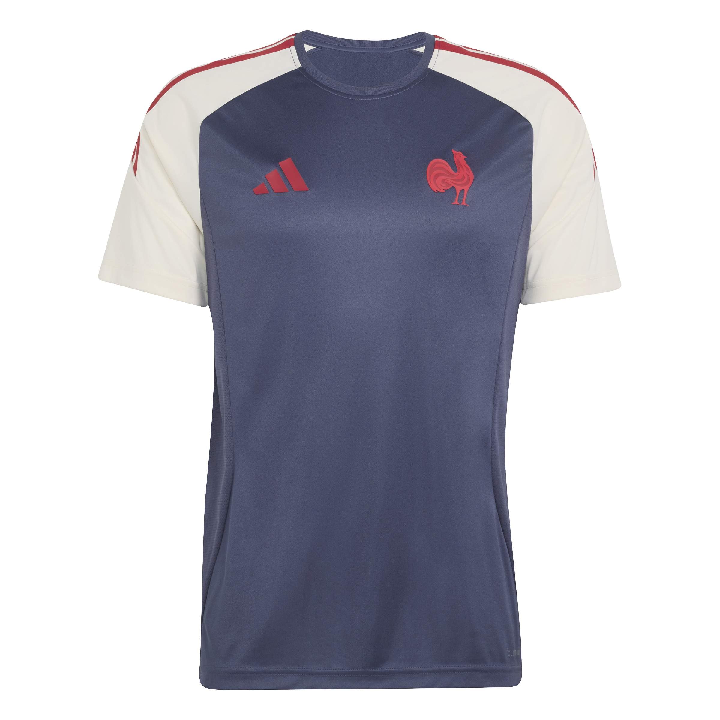 adidas Men's France Rugby Performance Shirt, Shadow Navy/Cream White, 3XL