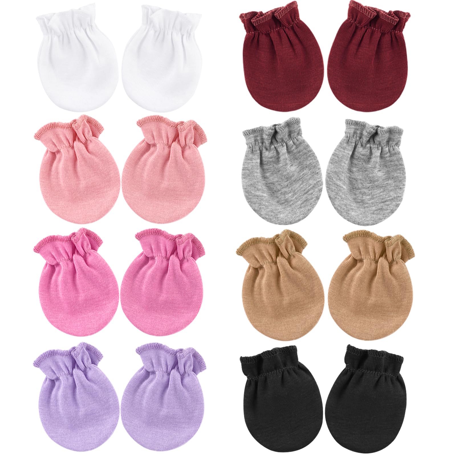 DRESHOW Newborn Baby Mittens Infant Gloves No Scratch Mittens Cotton Gloves for 0-6 Months