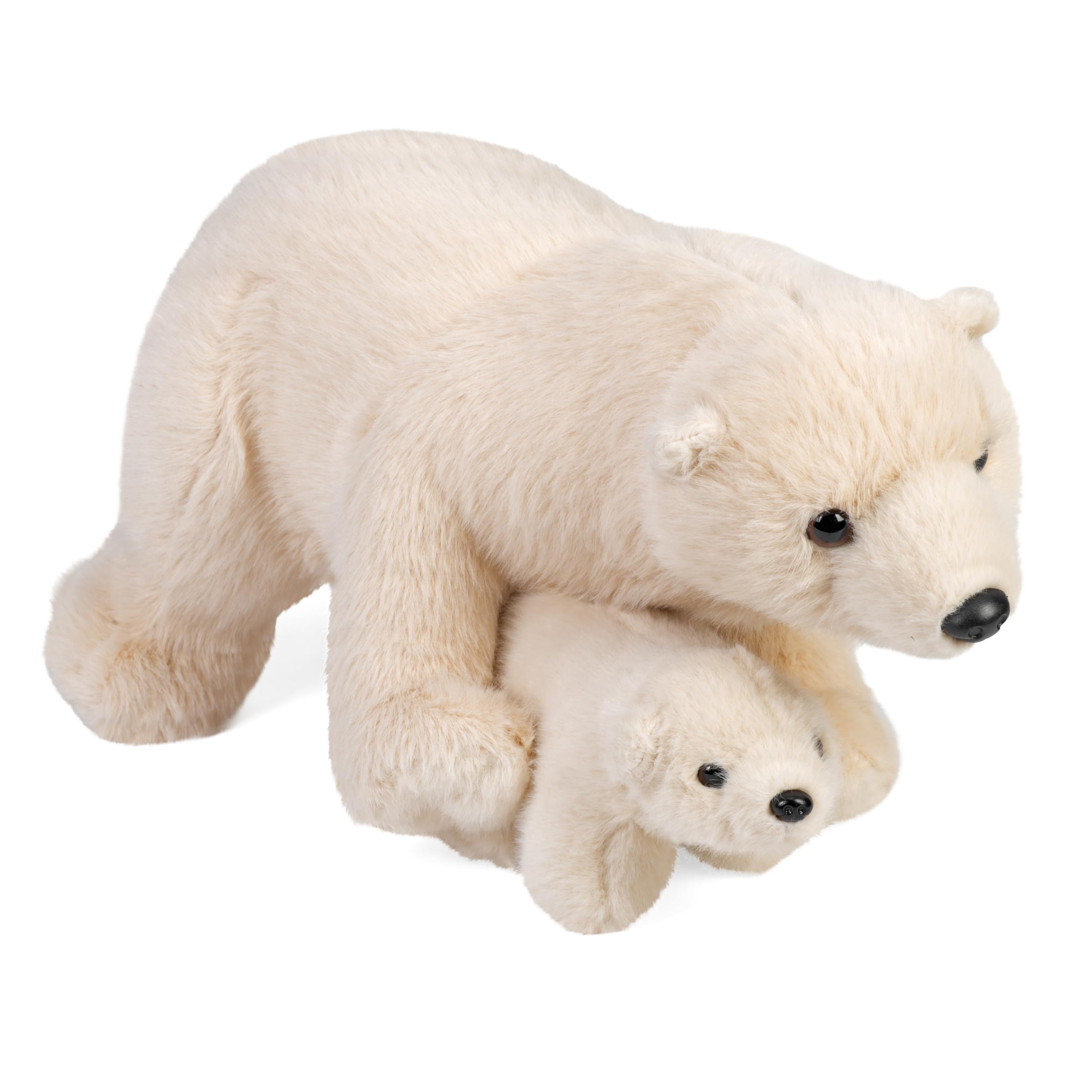 Wild Republic Mom & Baby Polar Bear Plush, Stuffed Animal, Plush