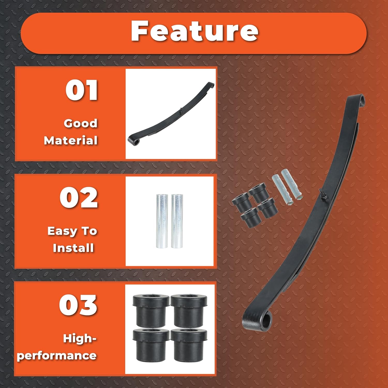 labwork Golf Carts Heavy Duty Front Leaf Spring Kit Replacement for DS 1981-Up Club Car Precedent 2004-2008 1012030 1012322 1013867 1015108