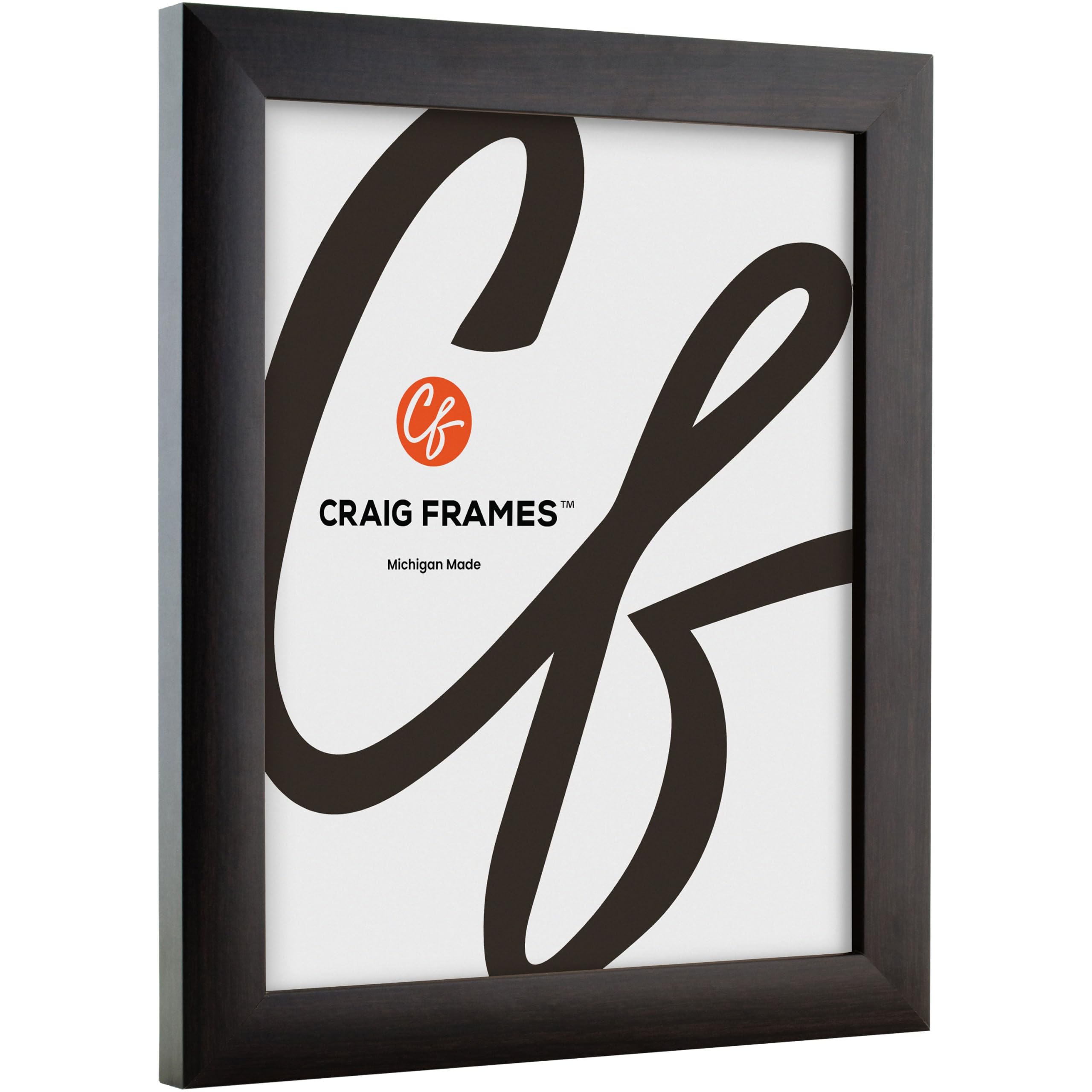 Craig Frames 23247778 gładkie wykończenie słojów drewna 50 na 76 cm ramka na obraz/plakaty, 2,5 cm szerokości, orzech brazylijski