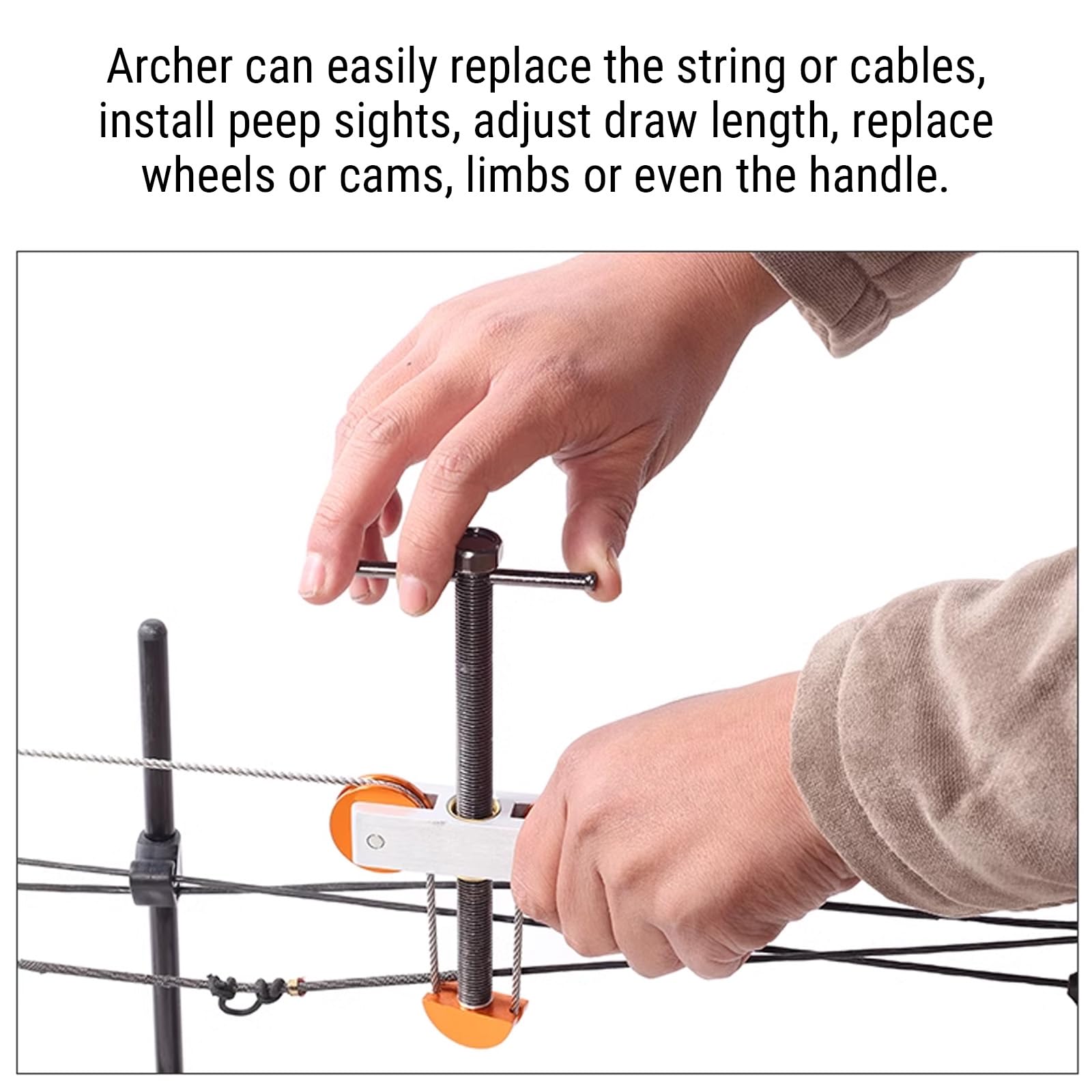 Bow Press Metal Portable Outdoor Compound Bow Press Set di staffe quadruple Strumento per esercizi per attività all'aperto