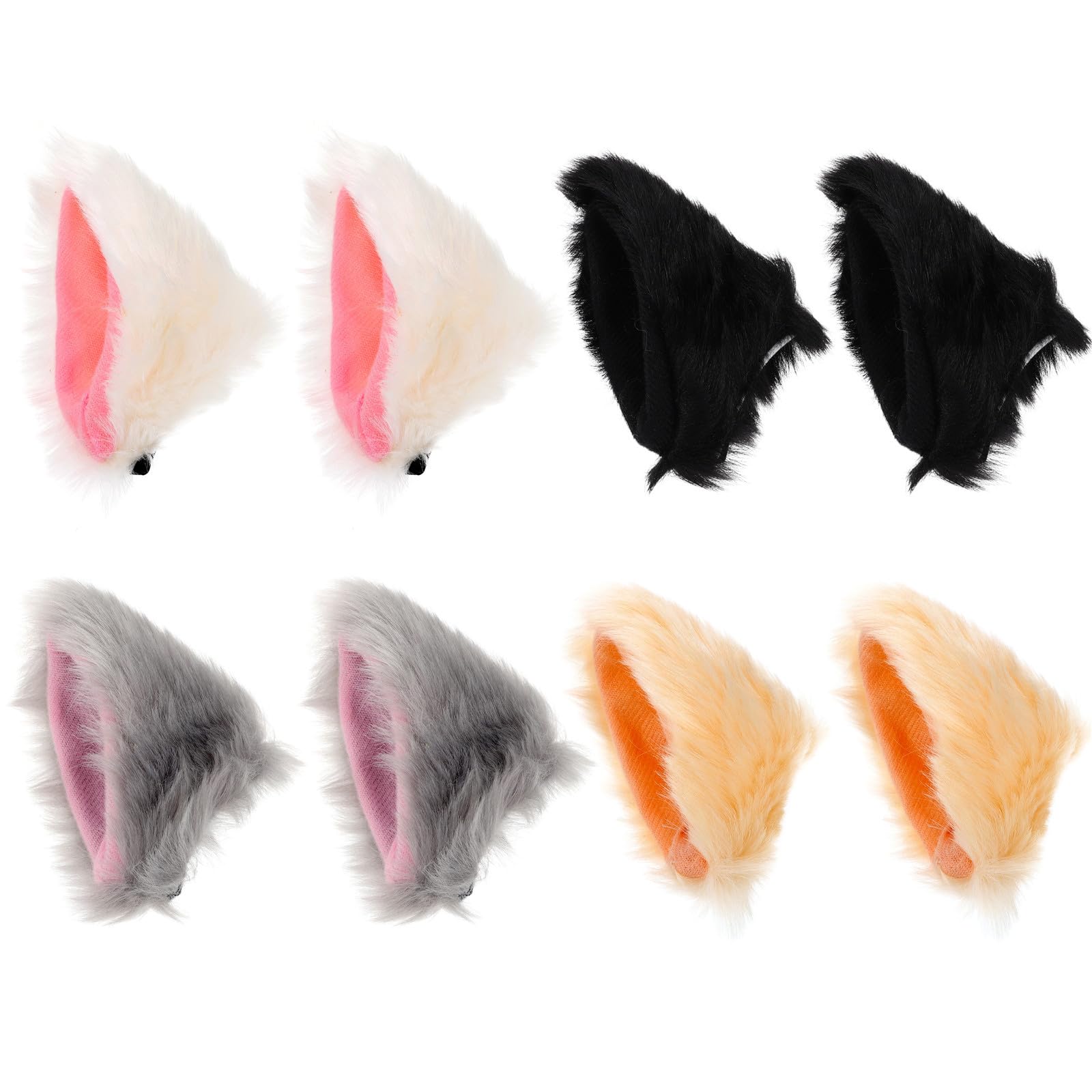 Pinzas pelo orejas de gato antideslizantes que no dañan el cabello en peinados de cosplay duraderos 8