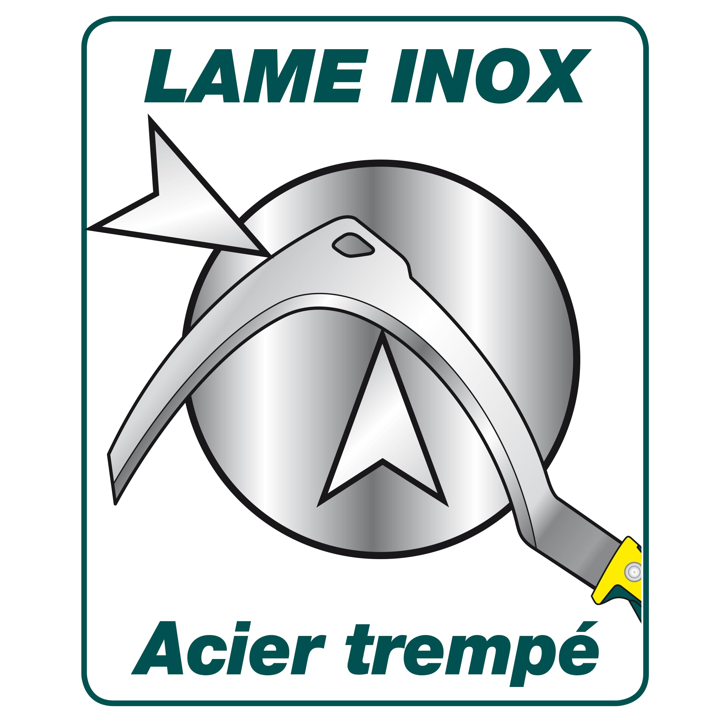 Faucille à broussailles coudée 50 cm Duopro – lame inox trempée 50-55 HRC – manche bi-matière – débroussaillage et fauchage précis