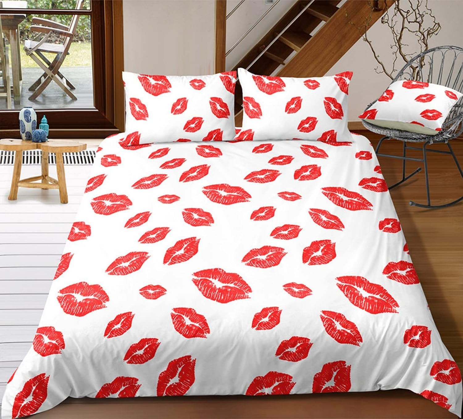 Parure de lit lèvres de femme microfibre : fini la corvée du repassage