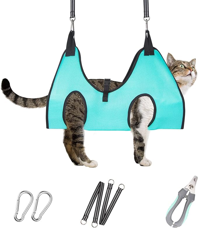 ATESON Cat Grooming Hammock Upgrade Dog Grooming Harness