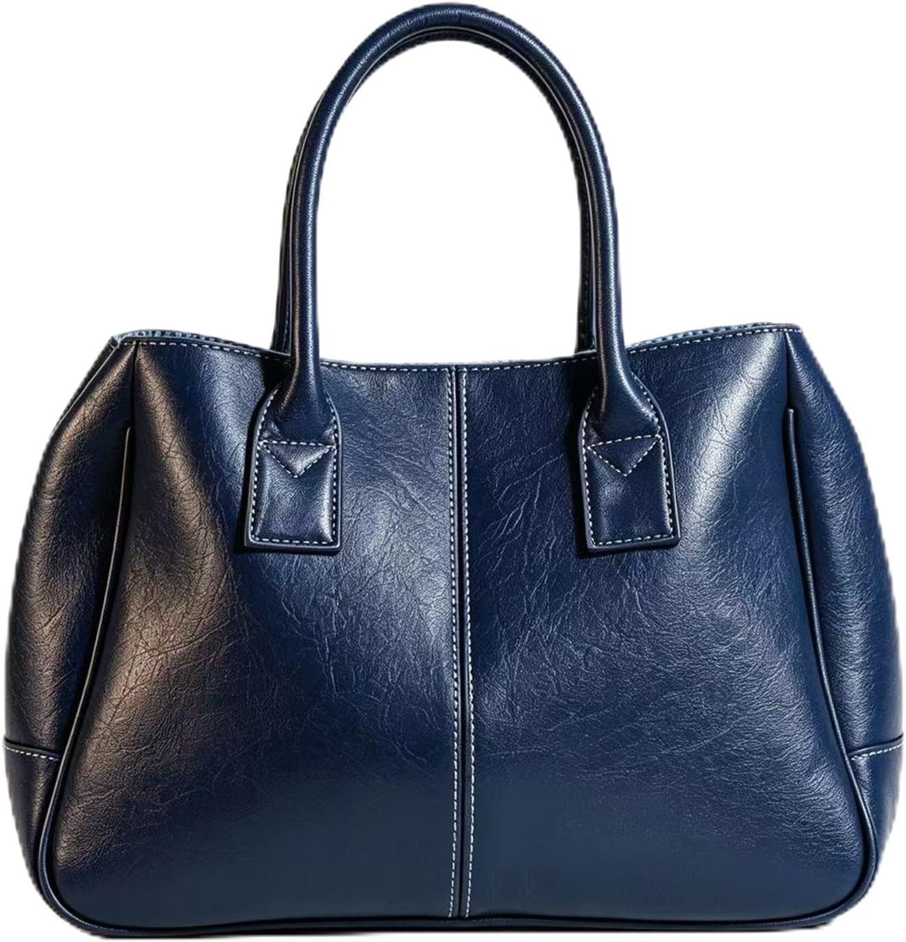 Fashion Women's Vintage PU Leather Tote Bag, Large Capacity Top Handle Satchel Handbag, Multi Compartment Work Bag