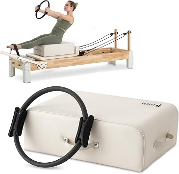 PAETA Pilates Box for Reformer, Pilates Reformer Accessories with Pilates Ring, for Core Training, Balance & Flexibility Studio & Home Pilates Equipment