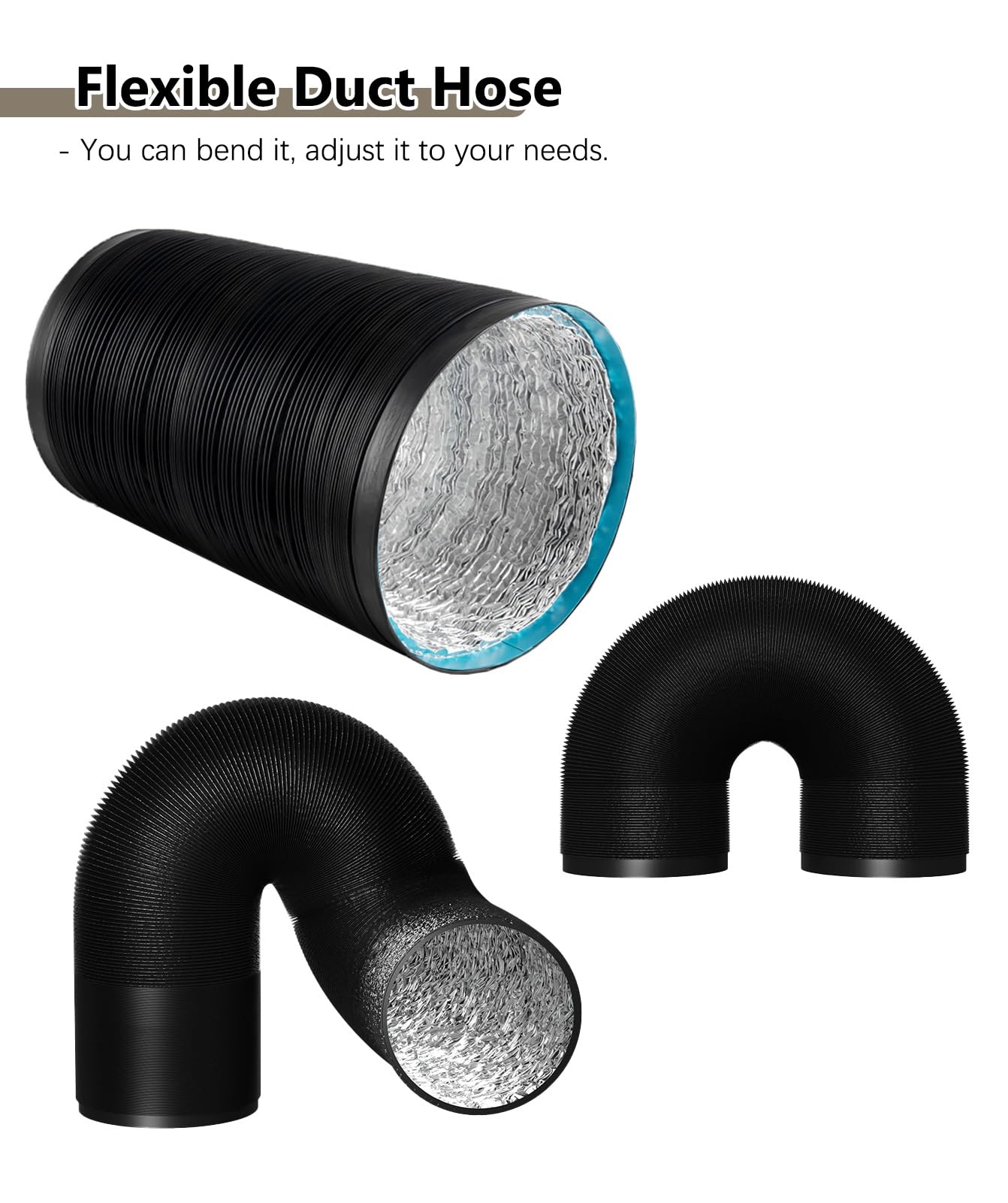 Manguera de Escape para Secadora ignífuga, Kit de conducto HVAC portátil de 10 Metros, Tubo de Escape de Acero para baños y cocinas, solución para Espacios confinados de 300 mm (11 3/4 pulga