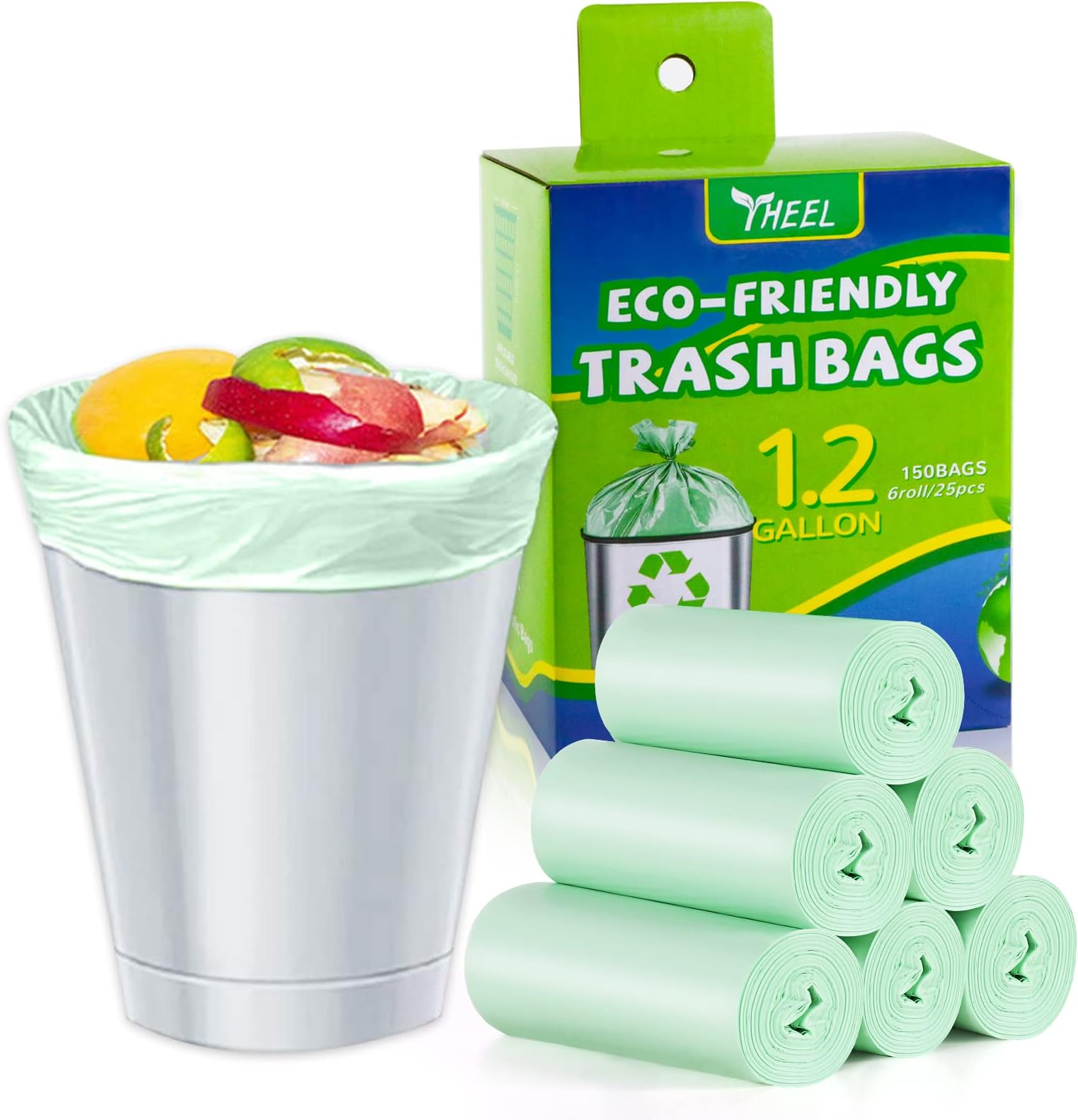 Compostable Trash Bags for Kitchen Compost Bin Fits 1, 1.