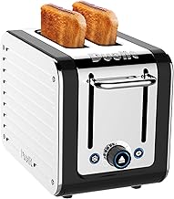 Dualit Design Series 2 Slice Toaster | Polished Stainless Steel with Black Trim | Extra-Wide Slots – Peek and Pop Function – Patented Perfect Toast Technology – Matching Kettle Available