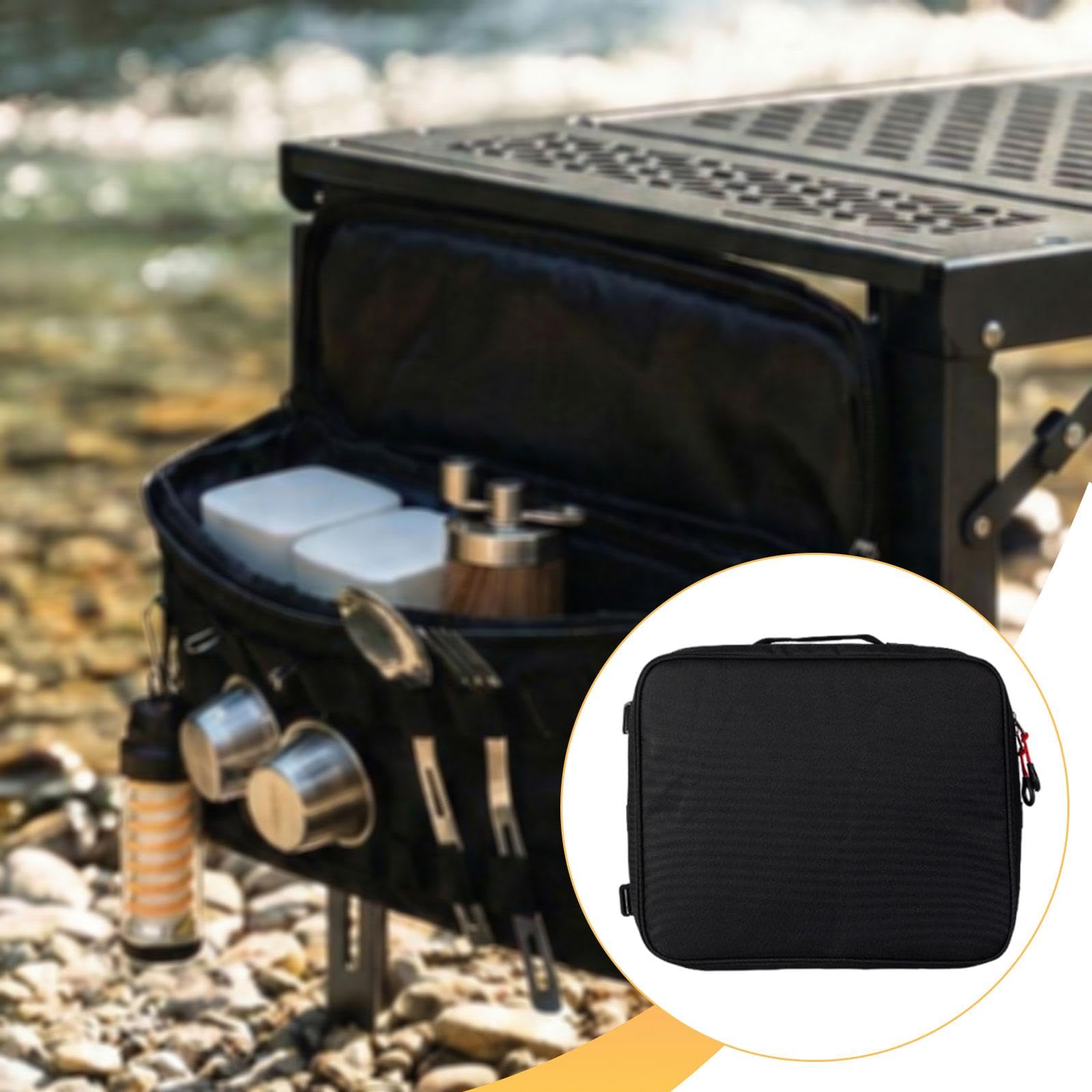 Qianly Camping Bolsa Lateral IGT para Mesa Bolsa Colgante Accesoria Portátil con Diseño Resistente al Agua y Gran Capacidad en Oxford con Asa Adecuada para