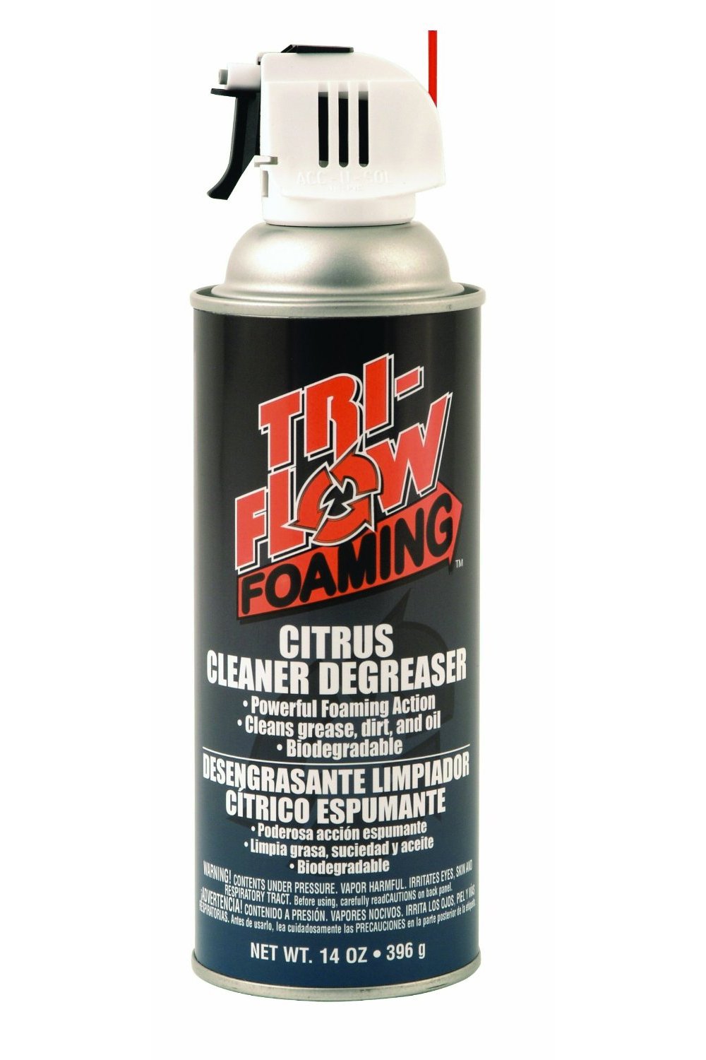 Tri-Flow Citrus Foaming Degreaser16 Oz Aerosol/Accu-Sol Trigger, Lot of 6