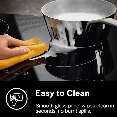 Miniatura 29 de Empava Estufa eléctrica de inducción horizontal con 2 quemadores en vidrio liso de cerámica negra Vitro 120V, 12 pulgadas