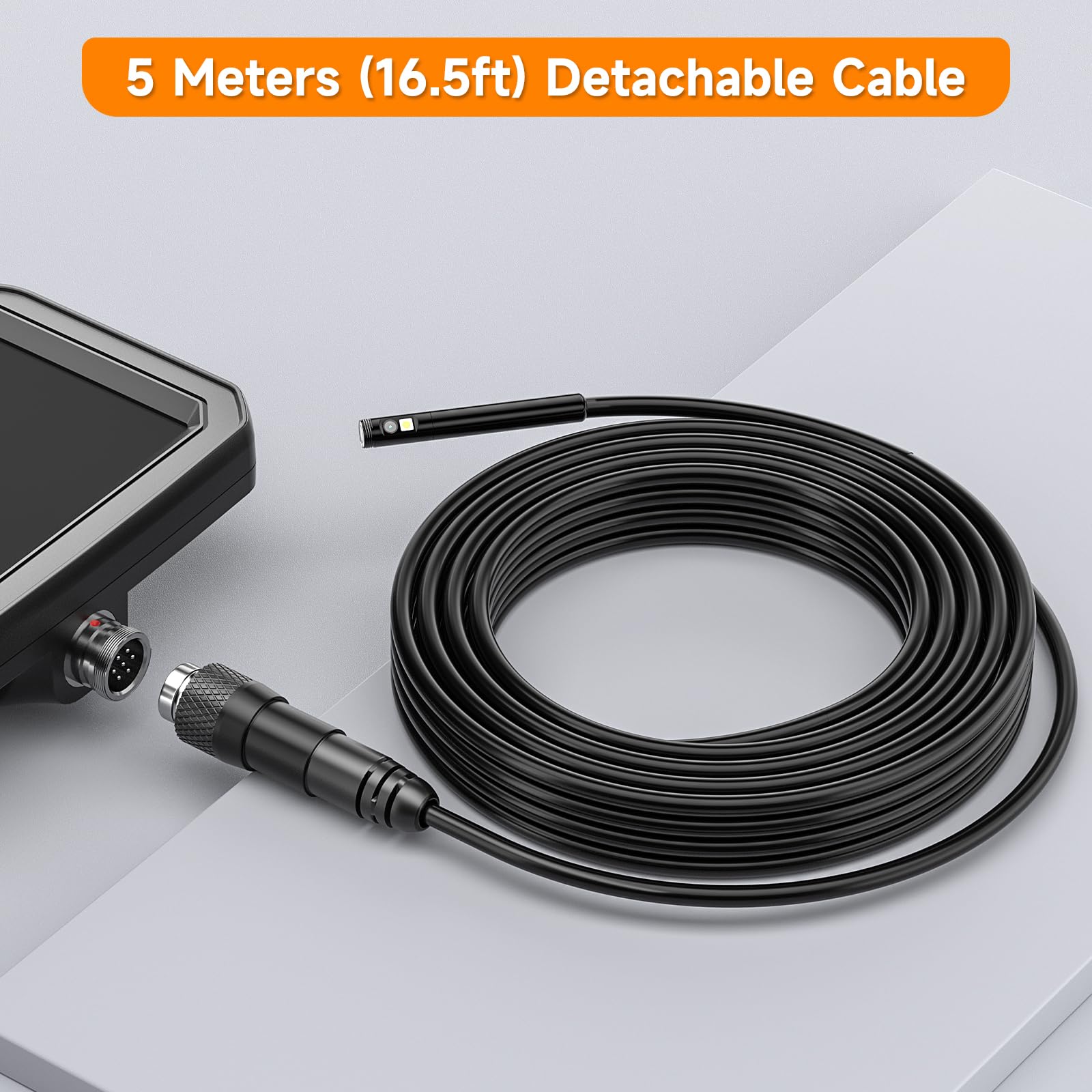 LINGHUANG Endoscopio Professionale 2024 - Telecamera HD 1920P, Impermeabile IP67, Schermo IPS 4.3", Cavo 5m - Foto 5