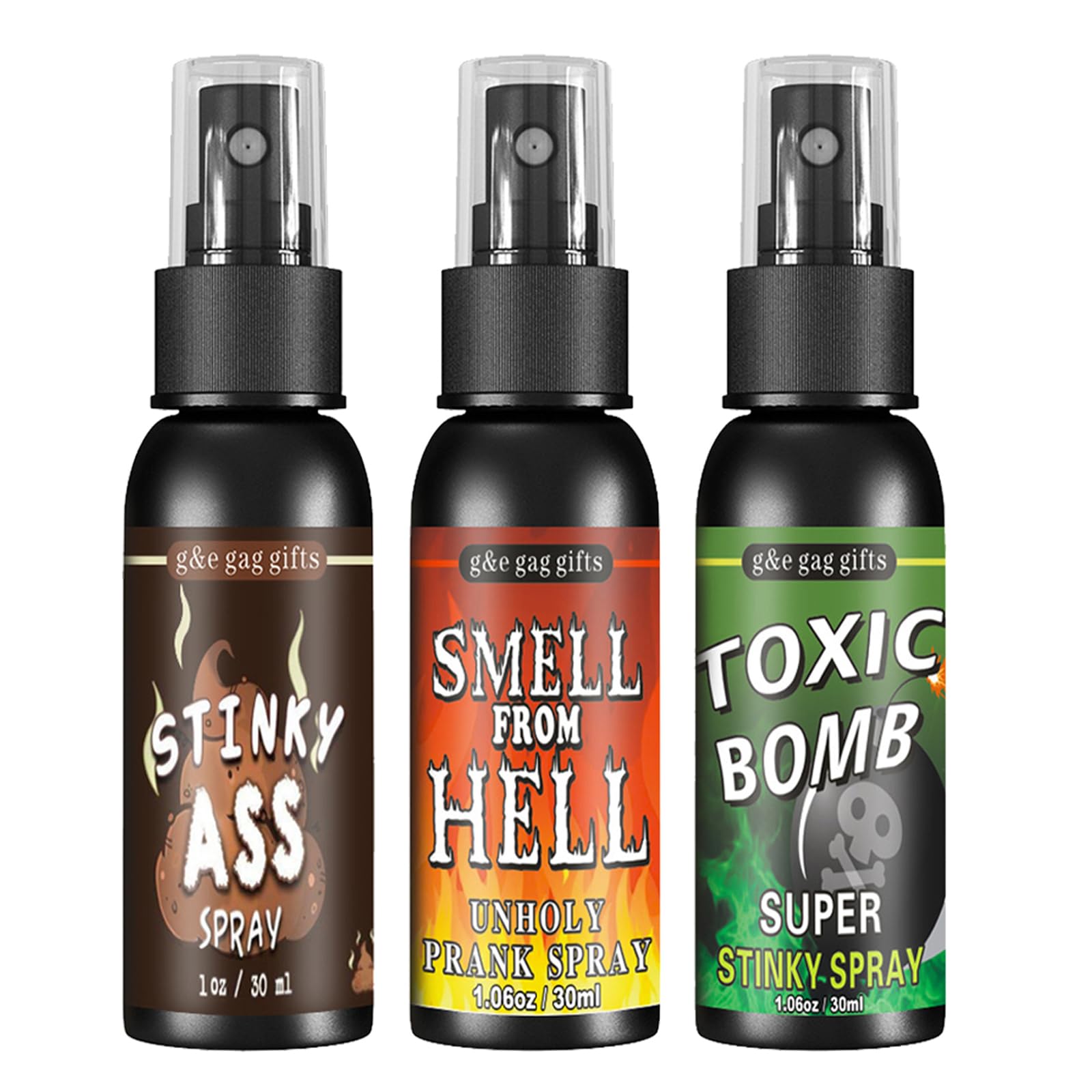 Puzzolenti Scherzo Scoreggia,Fart Spray,Spray Scoreggia per Scherzi,Spray Puzzolente,Spray Scoreggia Puzzolente,Scoreggia Odore Spray,Spray di Scoreggia,Fart Spray Prank,Scoreggia Liquido,30ML*3PC