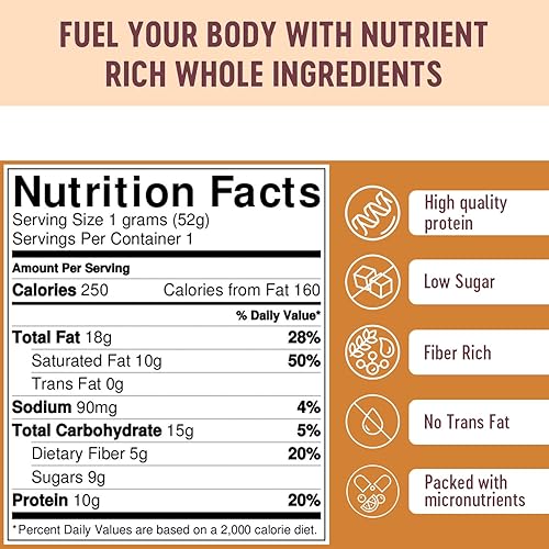 Miniatura 2 de Barra de anacardo y canela, orgánica, paleo, sin gluten y cruda por Mammoth Bar, 0.35-0.47 onzas de proteína, 1.8 onzas (10 barras)
