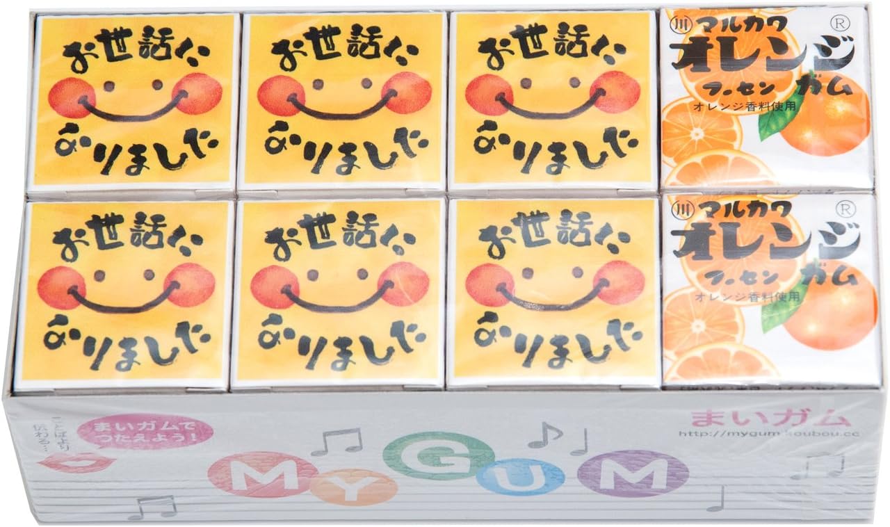 Amazon 吉松 マルカワガム 24個入り 個包装 お世話になりました 笑顔 グレープ 業務用 駄菓子 メッセージ プチギフト まいガム工房 まいガム工房 ガム 通販