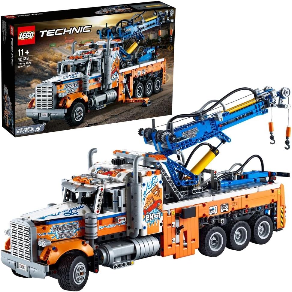 Technic Heavy-Duty Tow Truck 42128 Building Blocks Toy Car Set; Toys for Boys, Girls, and Kids (2,017 Pieces)