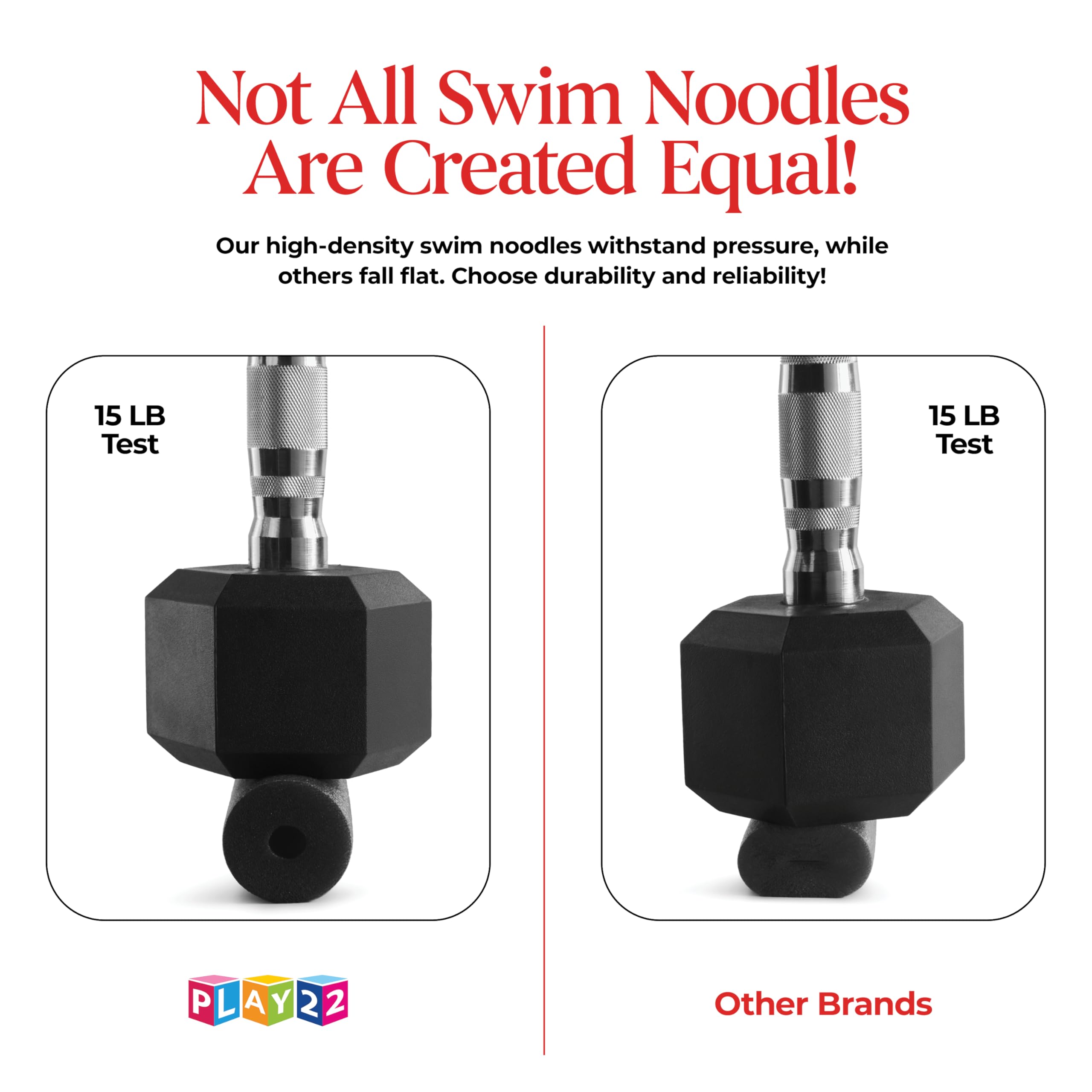 Play22 Schiuma per noodles da piscina, extra densa, multiuso