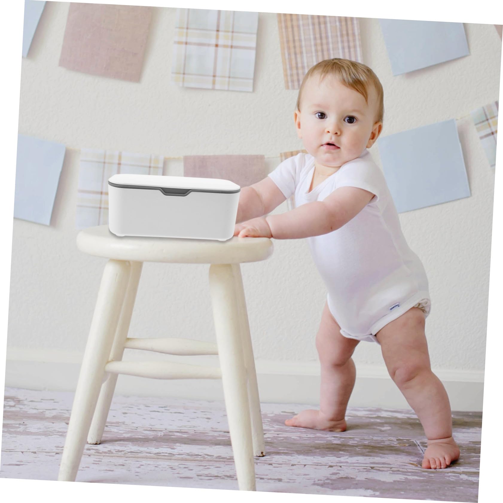 Boîte de Lingettes pour Bébé Portable Couvercle, Lot de 2