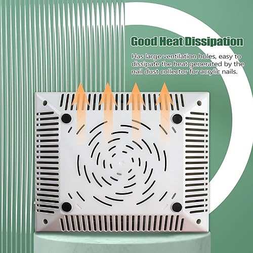 Miniatura 4 de BQAN Colector de polvo de uñas, colector de polvo de 40 W, suministros técnicos de uñas, extractor de polvo con 1 cepillo de polvo, ventilador de