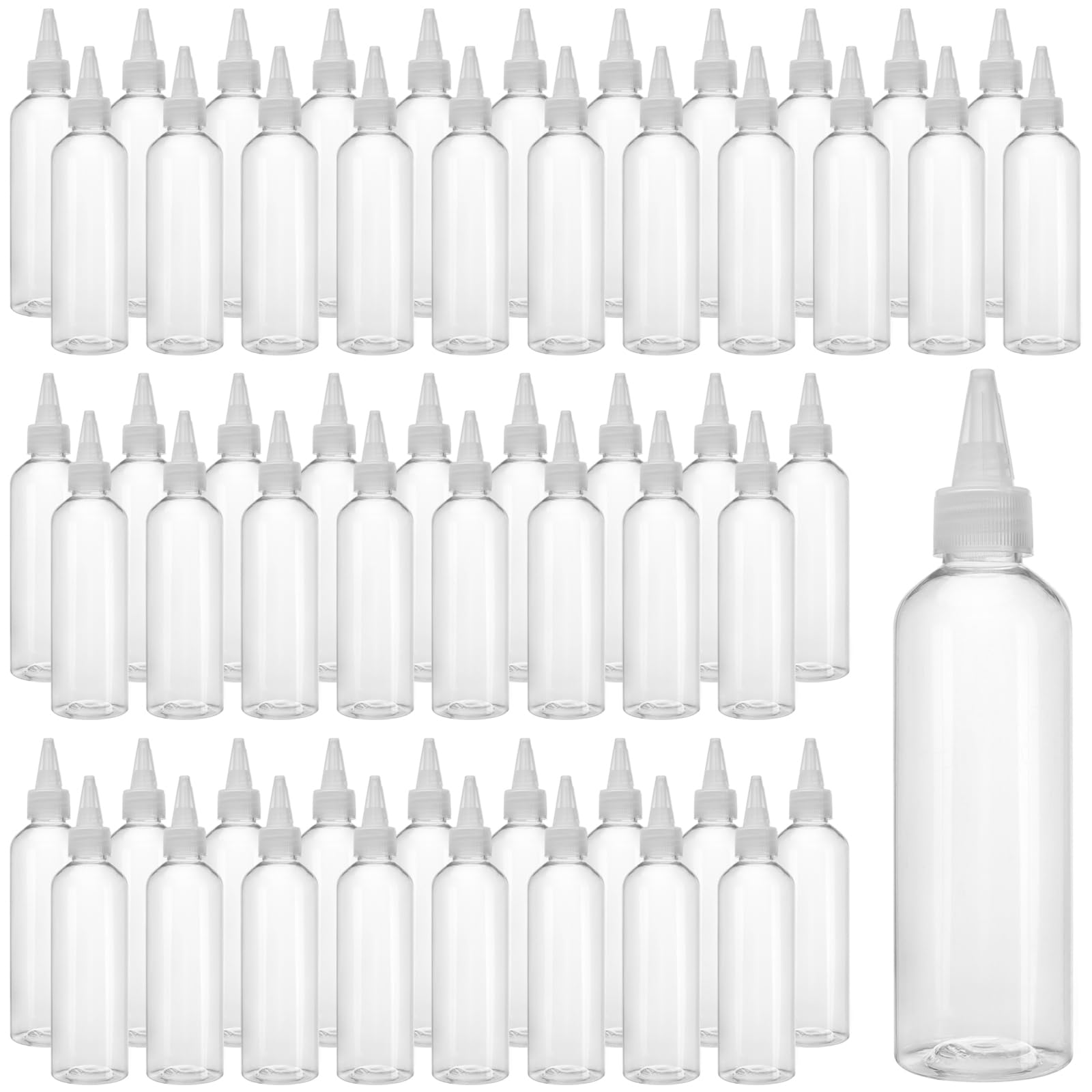 Flacons souples 120ml transparents MOUYAT avec bouchon à visser étanche haute durabilité